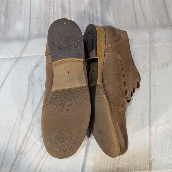 John Fluevog Distressed Brown Leather Lace-Up Oxford Shoes Women's Size 7 - Picture 7 of 10